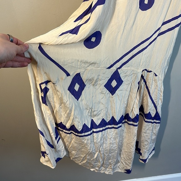 Cecilie Copenhagen Cream Anthropologie Midi Slip Night Out Dress Size Medium - Picture 8 of 16